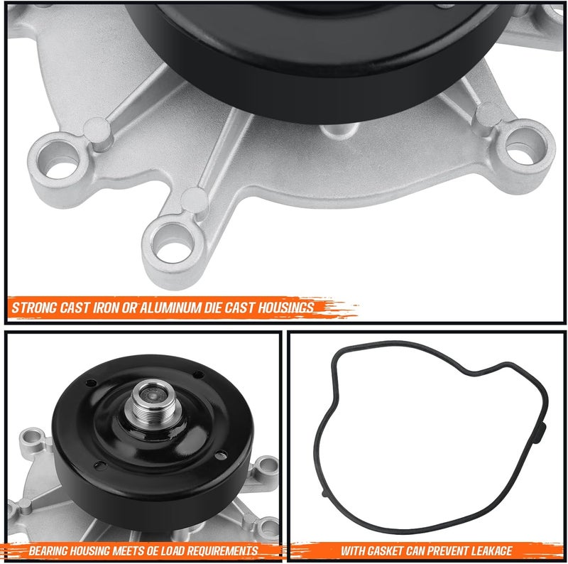 KARCOCA AW7163 Professional Water Pump Kit With Gasket Fit For Dodge Ram 1500 Dakota Durango,Grand Cherokee, Liberty, Chrysler Aspen,Mitsubishi Raider 3.7L V6;4.7L V8 - Image 4
